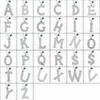 Gümüş Nazar Rodyum F Harfi Kadın Kolye