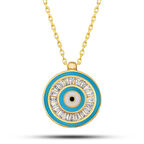 Lucky Life Gümüş Gold Nazar Boncuğu Kadın Kolye