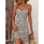 Lucky Life Kadın Ip Askılı Sırttan Bağlamalı Fırfırlı Süprem Elbise