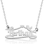 Gümüş Kişiye Özel İsimli Eros Aşk Oku Kolye