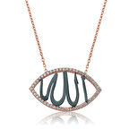 Gümüş Allah Yazılı Kadın Kolye