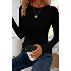 Lucky Life Kadın Uzun Kollu Bisiklet Yaka Triko Kazak