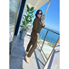 Lucky Life Kadın Uzun Kollu önden Fermuarlı Modal Ceket Ve Pantolon Ikili Takım