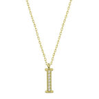 Gümüş Gold I Harfi Kadın Kolye