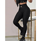 Lucky Life Kadın Yüksek Bel Belden Toka Detaylı Dalgıç Tayt