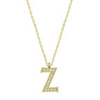 Gümüş Gold Z Harfi Kadın Kolye