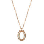 Gümüş Rose Ö Harfi Kadın Kolye