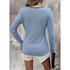 Lucky Life Kadın Uzun Kollu V Yakalı Kaşkorse Bluz