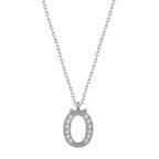 Gümüş Rodyum Ö Harfi Kadın Kolye