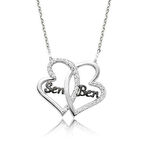 Gümüş Kalpli Sen Ben Kadın Kolye