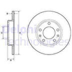 Psa Arka Fren Diski P308 II 13> - Delphi Bg4670c
