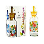 PAŞABAHÇE 43804 PLASTİK KAPAKLI RENKLİ DESENLİ YAĞLIK 2Lİ SET