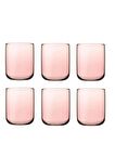 Paşabahçe iconic su bardak 6 lı su bardağı pembe 420112