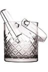 Paşabahçe timeless cam buz kovası - buzluk maşalı 530068