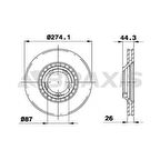 Hyundaı Ticarı On Fren Disk Aynası Havalı Starex 2,5 Tci-Crdi 03-> H100 Kamyonet 2,5 2004-> Kia Bongo 2,7 Tci 04 -> - Braxıs Ae0569