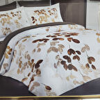 PRİMA CASA ÇİFT KİŞİLİK PAMUK SATEN NEVRESİM TAKIMI SUFİ KAHVE