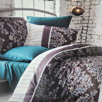 PRİMA CASA ÇİFT KİŞİLİK PAMUK SATEN NEVRESİM TAKIMI CLAUDİA KAHVE