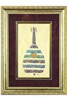 İslami Tablo 40x50 cm Hat Sanatı El Yazması Dekoratif Çerçeveli Ud Formunda Nazar Ayeti