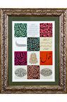 İslami Tablo 40X50 cm Tıpkı Basım Hat Sanatı Dekoratif Çerçeveli ''Potpori 12 li''