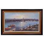 Yağlı Boya Tablo Orijinal 111x69 cm ’GALATA KÖPRÜSÜ VE BALIKÇILAR’’
