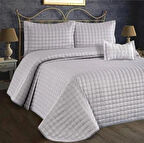 ALEDA TEK KİŞİLİK KAPİTONE YATAK ÖRTÜSÜ GRİ