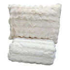 COMFORT YORGAN SETİ ÇİFT KİŞİLİK PUFF LORİA KREM