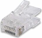 Beek BC-MP5E CAT5E RJ45 8P8C Zırhsız Yuvarlak Kablo Tipi Konnektör (100 lü Paket)