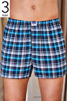 Erkek Karışık Desen 3'lü Paket Poplin Boxer ELF568BER10523