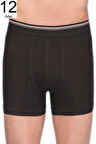 Erkek Siyah 12'Li Paket Likralı Boxer ELF568BER109712