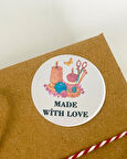Made with love 4 cm yapışkanlı etiket 96 Adet