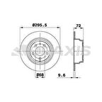 Volvo Arka Fren Disk Aynası Havalı Volvo 850 91 96 C70 97 05 S70 97 00 V70 97 00 Xc70 97 02 - Braxıs Ad0986