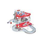 Dede Ambulans Arabası ve Helikopterli Hastane Garaj Seti 2 Katlı