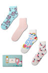 Kız Çocuk Unicorn Desenli 4'lü Kutulu Soket Çorap