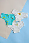  Kız Çocuk 3'lü Paket Alfabe Slip