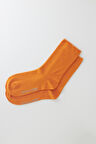 Kadın Neon Turuncu Renkli Lastiksiz Modal Kumaş İnce Soket Çorap