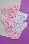 Kız Çocuk  5 li Paket Kelebek Desenli  Slip Çok Renkli