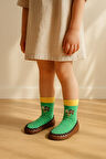 Çocuk Makosen Soket Çorap Patik Panduf – Kaydırmaz Ev & Anaokulu Ayakkabısı Yeşil