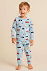 Erkek Çocuk Araba Desenli Pijama Takımı 