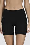 Siyah Seamless Uzun Şort Külot