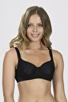 Siyah Dantel Detaylı Büyük Beden Sütyen