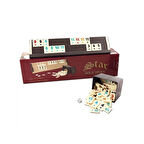 Star Gold Ahşap Okey Takımı Koyu Renk 1010778