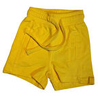Erkek Çocuk Şort – Bağcıklı Bel – Canlı Sarı – %100 Pamuk
