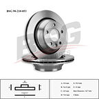 Vw Fren Diski Arka - Ddf1698 / Df4718s (adet Fiyat) - Bsg 90-210-053