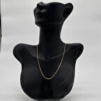 Çelik İnce İtalyan Zincir Unisex Gold Kolye - Gold