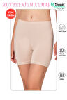 Özkan 27781 Kadın Premium Kumaş Modal Pamuklu Esnek Rahat Ara Boy Diz Üstü Kısa Tayt Şort Boxer