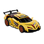 Sürtmeli Sesli Işıklı Spor Arabalar 18 cm - Sarı