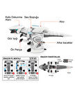 VardemUzaktan Kumandalı Full Fonksiyon Şarjlı Etkileşimli Işıklı Müzikli Robot Dinozor Beyaz