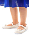 Kiko Kids Fiyonklu Cırtlı Kız Çocuk Babet Ayakkabı 201 Cilt