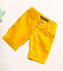 Erkek Çocuk Düz Renk Şort Sarı