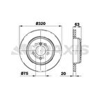 Bmw Arka Fren Diski Bmw E60 E61 320mm - Braxıs Ae0268